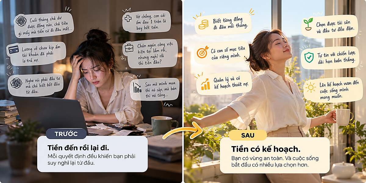 Trước v&agrave; sau khi x&acirc;y dựng hệ thống t&agrave;i ch&iacute;nh c&aacute; nh&acirc;n